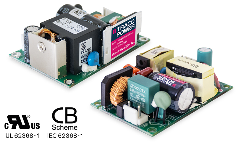 TXO Series Open Frame AC/DC Power Supplies for Cost Sensitive Industrial Applications